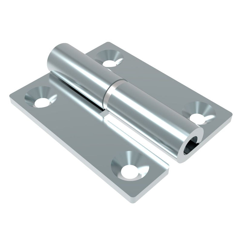SOUTHCO Lift-Off Hinge In-line Knuckle Style, Concealed Mount, Steel, Blue Zinc, Blue [96-DHLOM-5040-H-R]