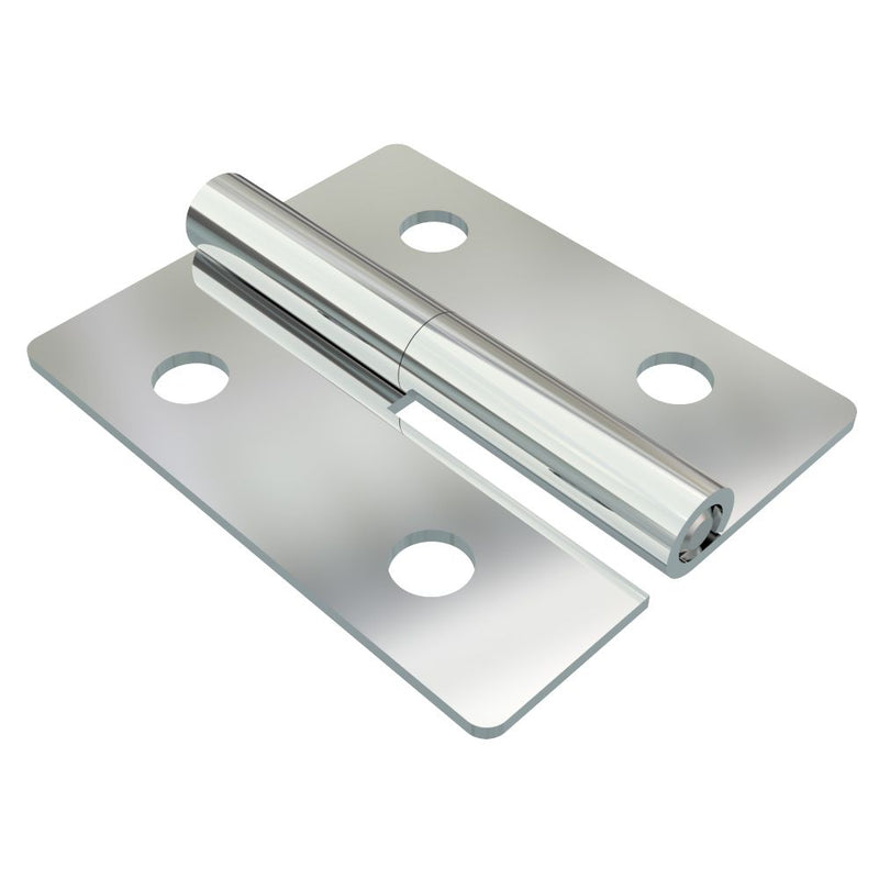 SOUTHCO Lift-Off Hinge In-line Knuckle Style, Concealed Mount, Steel, Chrome Plated [96-DHLOM-6048-R-CH]