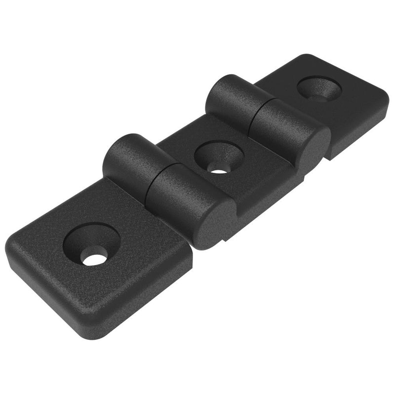 SOUTHCO Profile Hinge, 108 mm size, with Mounting CSK Holes, Polyamide, Black [96-DLOH-32108]