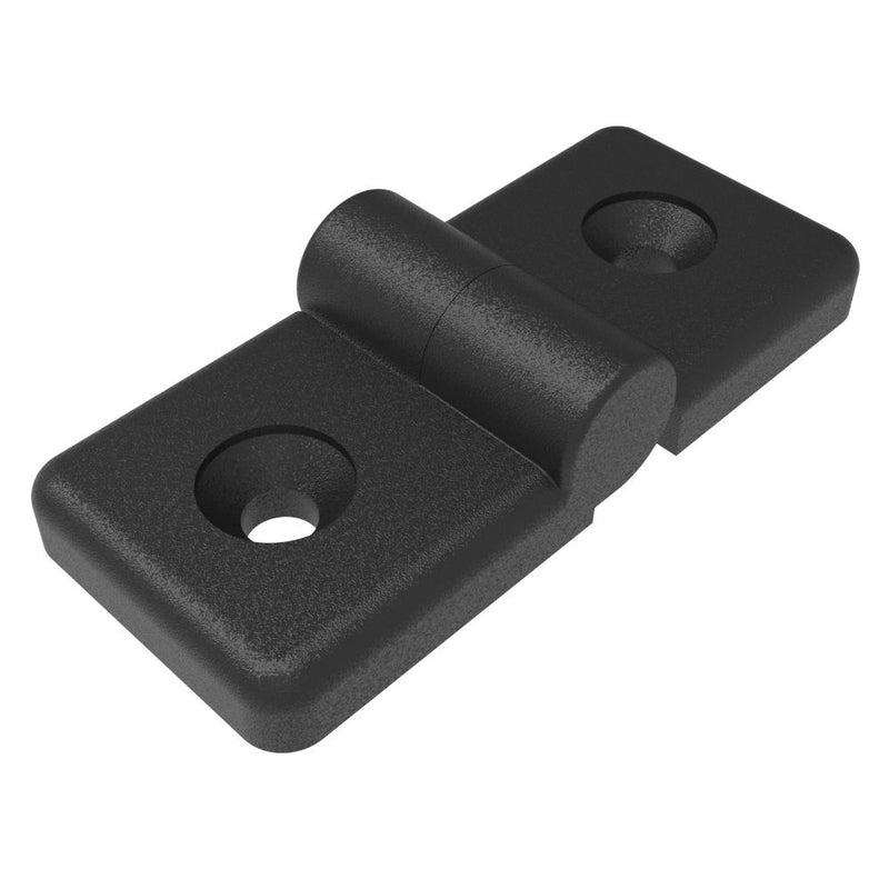 SOUTHCO Profile Hinge, 118 mm size, with Mounting CSK Holes, Polyamide, Black [96-DLOH-3273-L]
