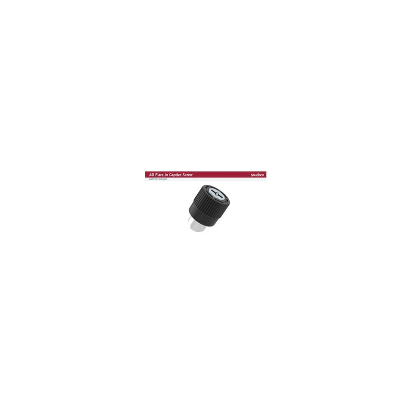 SOUTHCO Captive Screw, 6-32 Thread, Flare-in, TORX Thread, Knurled Black Knob [4D-TB-68F55-K000]