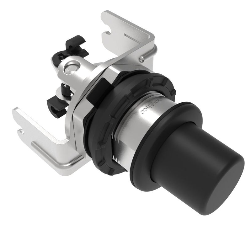 SOUTHCO Actuator, Single or Multi Point, with Cable Bracket, Push Button, Non-Locking, Nylon, Black [AC-30-101-11]