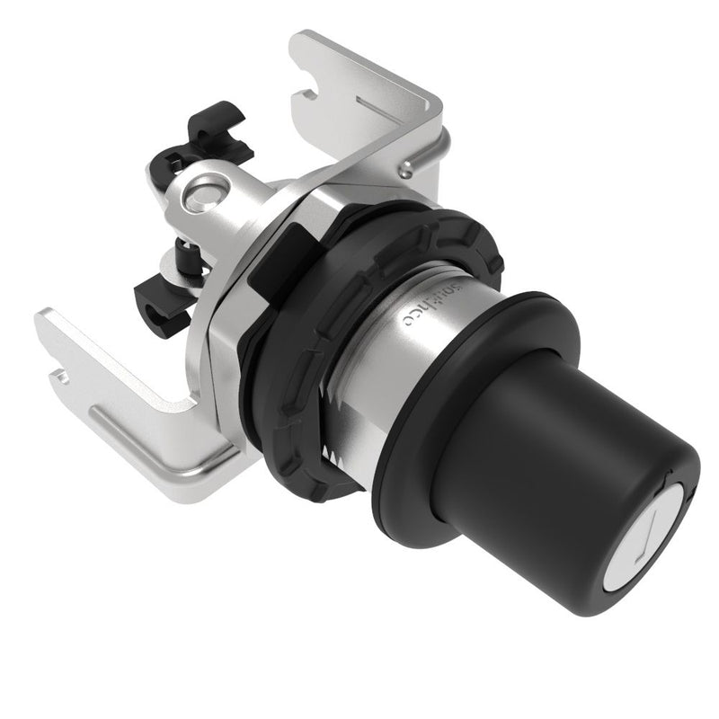 SOUTHCO Actuator, Single or Multi Point, with Cable Bracket, Push Button, Standard Key Multiple Key Codes (2 Keys Included), Nylon, Black [AC-30-161-31-KD10]