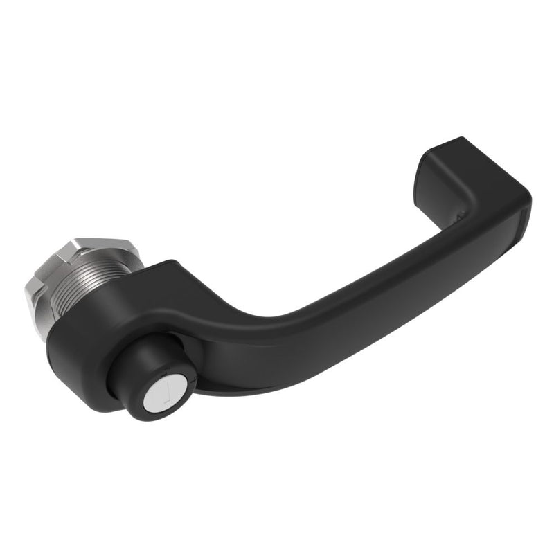 SOUTHCO Actuator, Single Point, Direct Push, Push Button Handle, Standard Key Multiple Key Codes (2 Keys Included), Nylon, Black [AC-40-362-11-KD10]