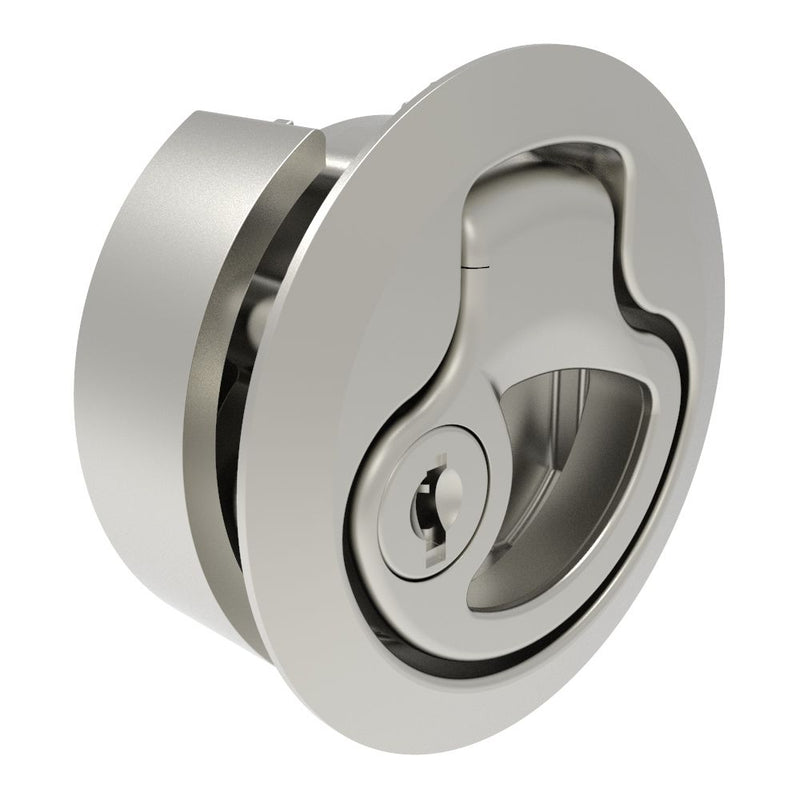 SOUTHCO Actuator, Key Locking, Large Size, 316 Stainless Steel, Electropolished, Bright [AC-M1-72-8]