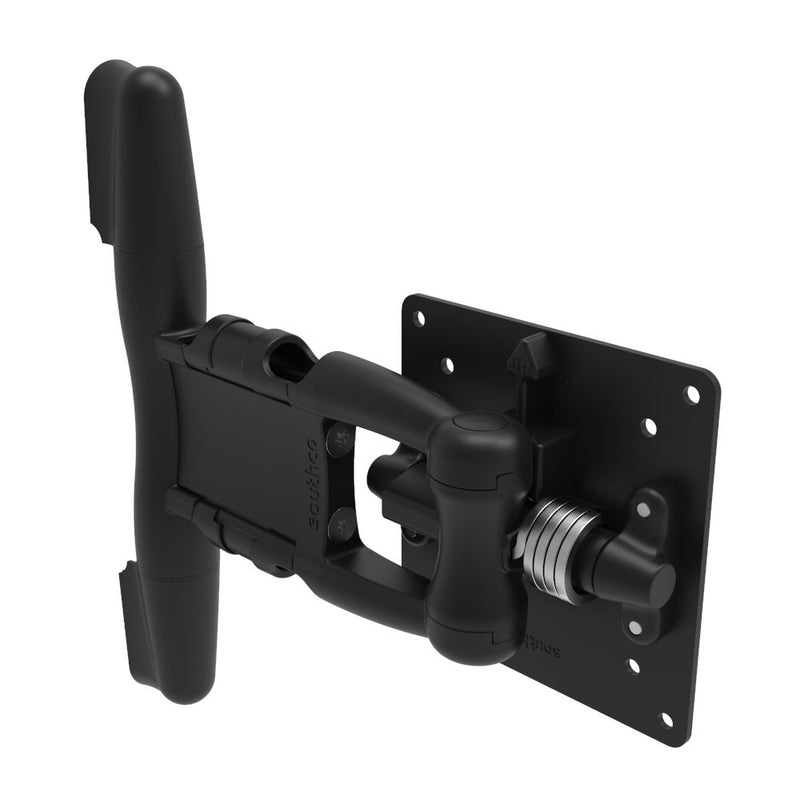 SOUTHCO Monitor Mount, Tilt & Swivel, Single Arm, Aluminum Alloy, Powder Coat, Black [AV-D30-15A102-50]