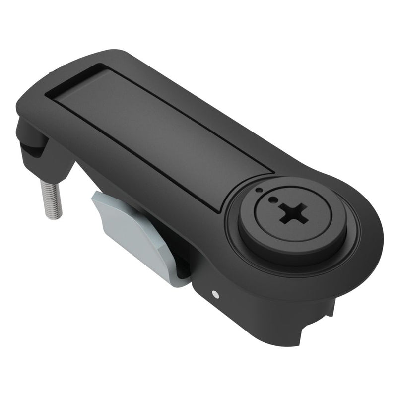 SOUTHCO Compression Latch, Lever Latch, Tool Locking, Phillips Recess, 1-5mm Panel, 1-18mm Grip, Not Sealed, Zinc Alloy, Powder Coat, Black [C2-52-105]