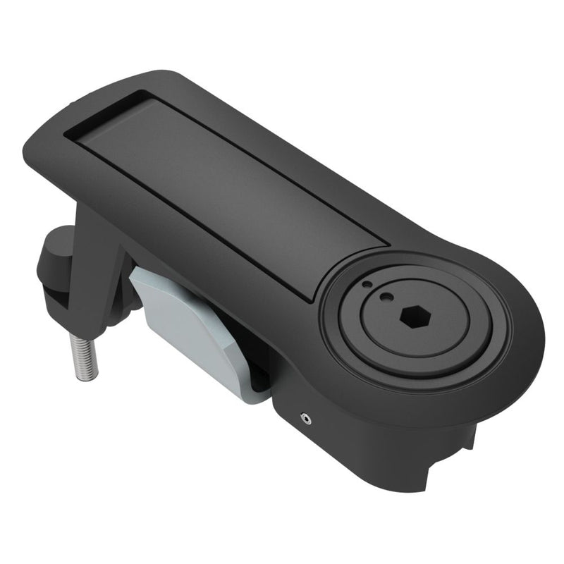 SOUTHCO Compression Latch, Lever Latch, Auto Relock, 4 mm Hex Recess, 1-5mm Panel, 18-40mm Grip, Not Sealed, Zinc Alloy, Powder Coat, Black [C2-53-345]