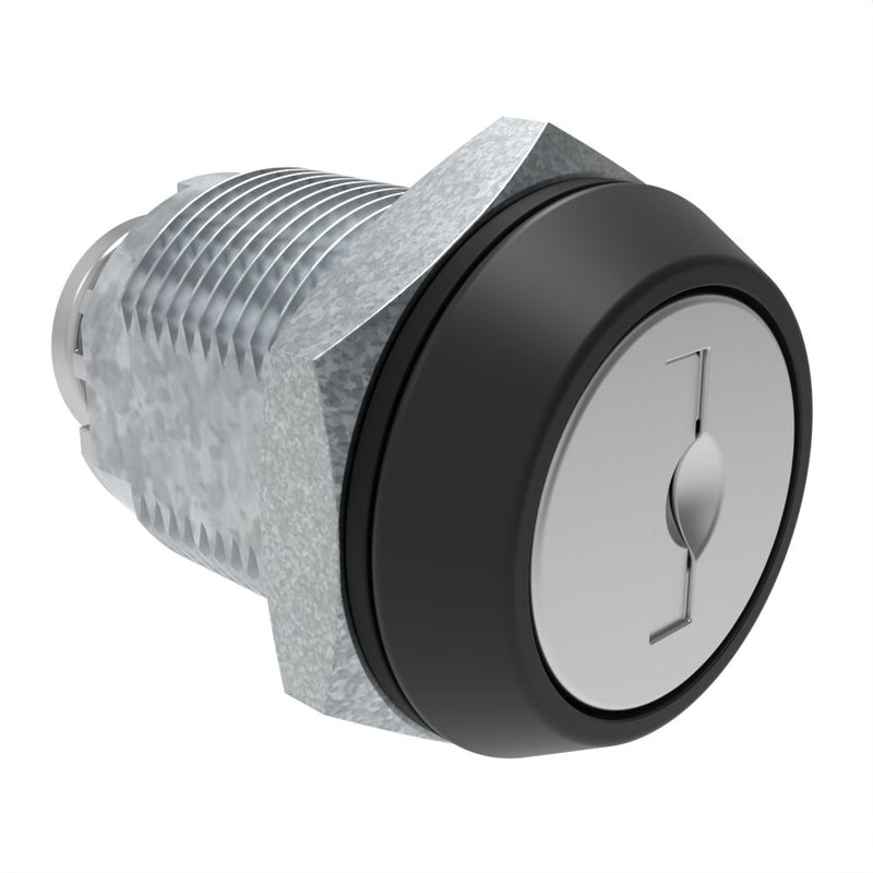 SOUTHCO Cam Lock Latch, Zinc Alloy, Stainless Covered Core, Black Housing [CM-2-2B109-2SB]
