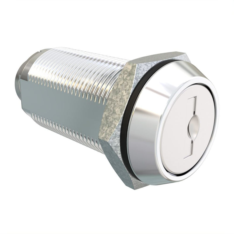 SOUTHCO Cam Lock Latch, Zinc Alloy, Stainless Covered Core, Chrome Housing [CM-2-3C109-2SB]