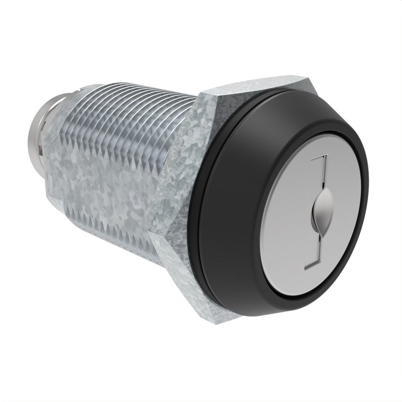 SOUTHCO Cam Lock Latch, Zinc Alloy, Stainless Covered Core, Black Housing [CM-2-6B109-2SB]