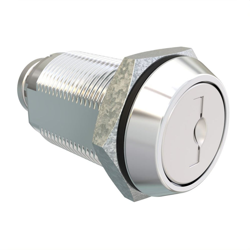 SOUTHCO Cam Lock Latch, Zinc Alloy, Stainless Covered Core, Chrome Housing [CM-2-6C109-2SB]