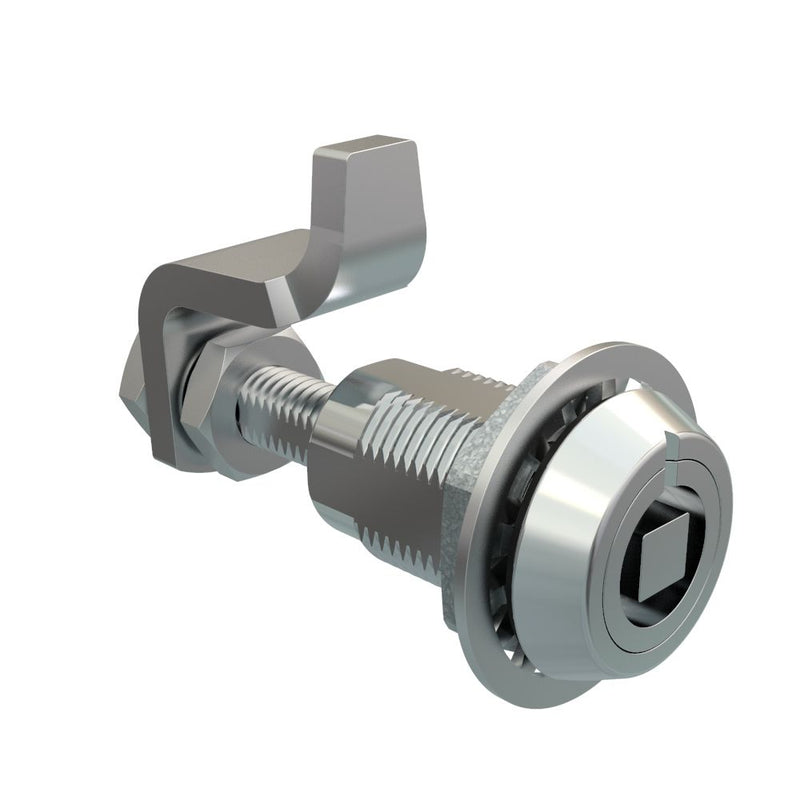 SOUTHCO VISE ACTION® Compression Latch, Large Size, 7 mm Square, Zinc Alloy, Chrome Plated, Bright [E3-14-11]