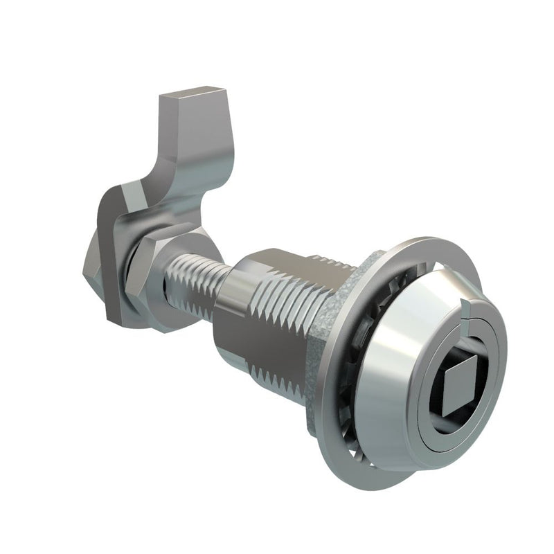 SOUTHCO VISE ACTION® Compression Latch, Large Size, 7 mm Square, Zinc Alloy, Chrome Plated, Bright [E3-224-21]