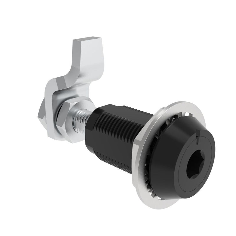 SOUTHCO VISE ACTION® Compression Latch, Large Size, 8 mm Hex Recess, Aluminum Alloy, Hard Anodized, Black [E3-226-259]