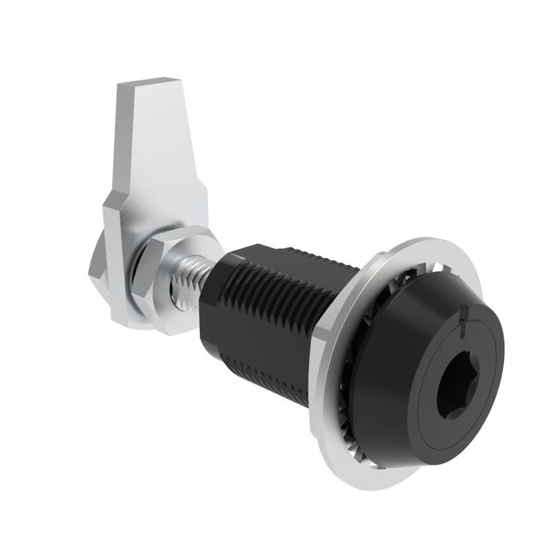 SOUTHCO VISE ACTION® Compression Latch, Large Size, 8 mm Hex Recess, Aluminum Alloy, Hard Anodized, Black [E3-16-359]