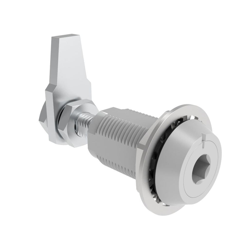 SOUTHCO VISE ACTION® Compression Latch, Large Size, 8 mm Hex Recess, Aluminum Alloy, Powder Coated, Silver [E3-16-376]