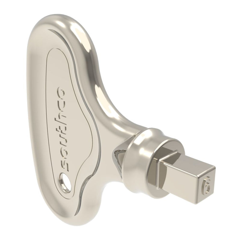 SOUTHCO Key, 6mm Square, Zinc Alloy, Nickel Plated [E3-25-1]