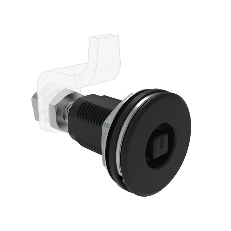 SOUTHCO Vise Action® Compression Latch, Large Size, 8 mm Square, Zinc Alloy, Powder Coat, Black [E3-A110-05]