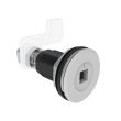 SOUTHCO Vise Action® Compression Latch, Large Size, 8 mm Square Recess, Zinc Alloy, Powder Coat, Silver [E3-A2219-07]