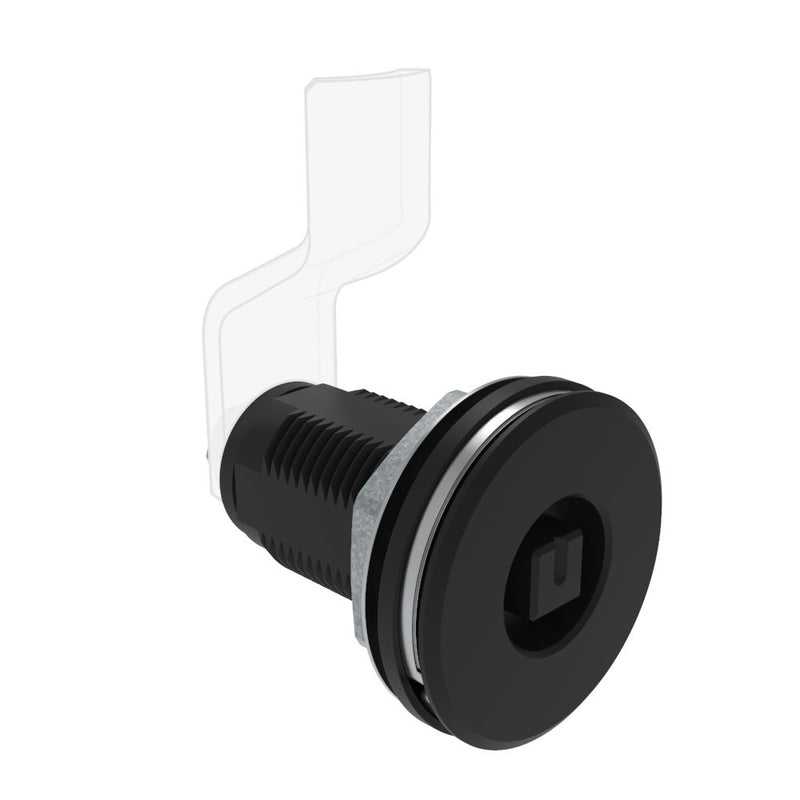 SOUTHCO Vise Action® Compression Latch, Large Size, 8 mm Square, Zinc Alloy, Powder Coat, Black [E3-A2910-UU5]