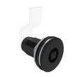 SOUTHCO Vise Action® Compression Latch, Large Size, 8 mm Square, Zinc Alloy, Powder Coat, Black [E3-A2910-UU5]