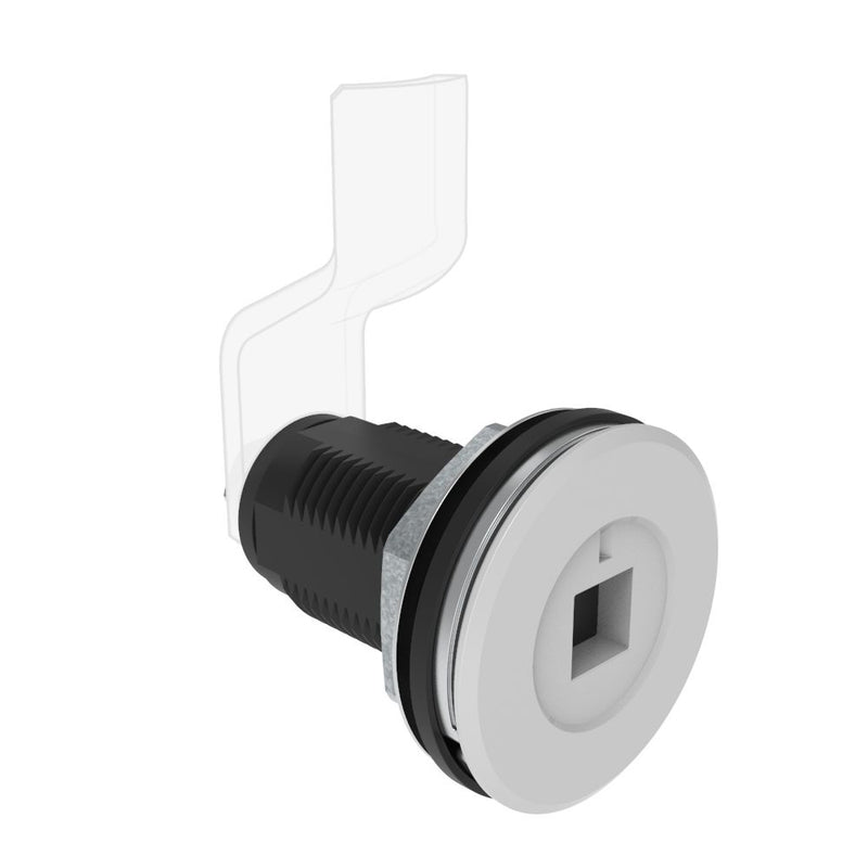 SOUTHCO Vise Action® Compression Latch, Large Size, 8 mm Square Recess, Zinc Alloy, Powder Coat, Silver [E3-A2919-UU7]