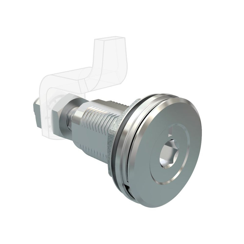 SOUTHCO Vise Action® Compression Latch, Large Size, 8 mm Hex Recess, Zinc Alloy, Chrome Plated, Bright [E3-A226-01]