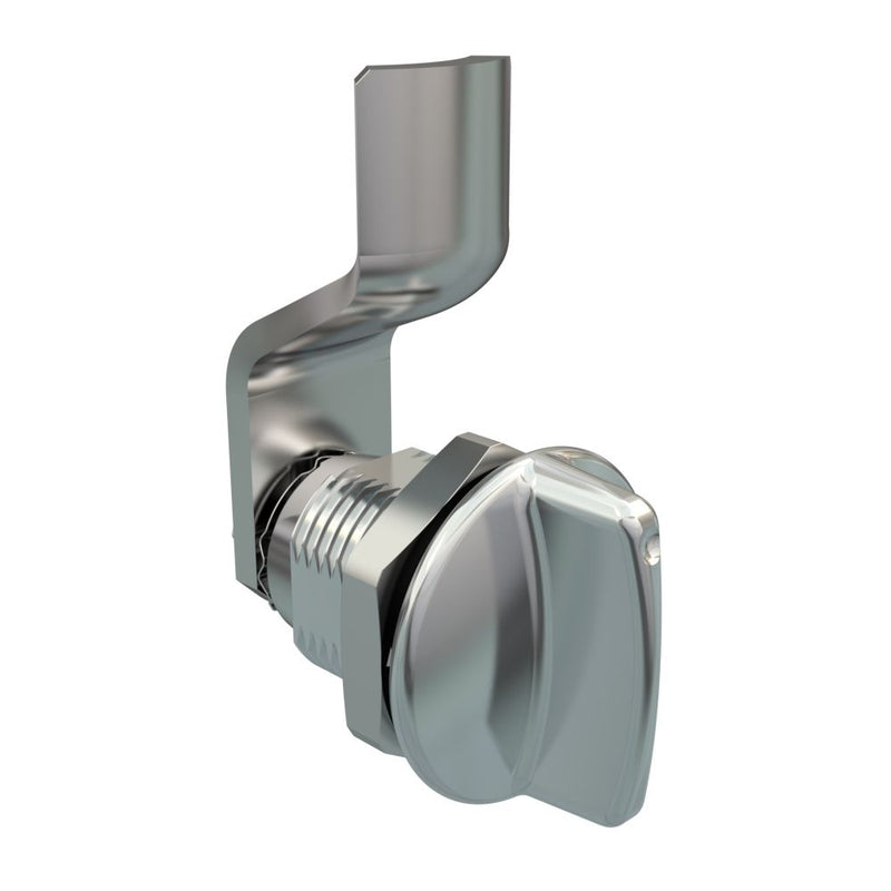 SOUTHCO Quarter-Turn Cam Latch, Short wing, 6mm (.24 in) Grip, Sealed, Zinc Alloy, Chrome Plated, Bright [E5-2-111-001]