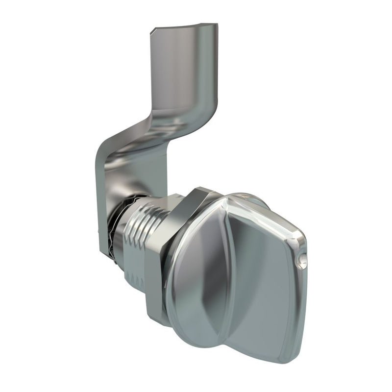 SOUTHCO Quarter-Turn Cam Latch, Tall wing, 6mm (.24 in) Grip, Not Sealed, Zinc Alloy, Chrome Plated, Bright [E5-2-121-000]