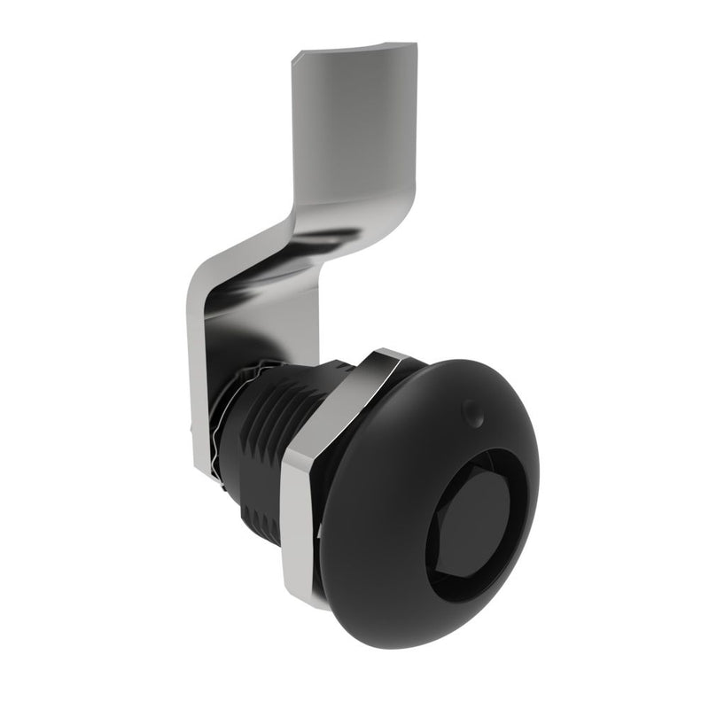 SOUTHCO Quarter-Turn Cam Latch, Bellcore 216, 6mm (.24 in) Grip, Not Sealed, Zinc Alloy, Powder Coat, Black [E5-2-135-000]