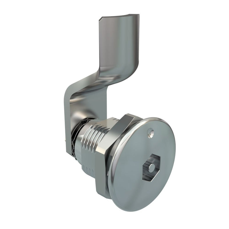 SOUTHCO Quarter-Turn Cam Latch, Bellcore Electronics, 6mm (.24 in) Grip, Not Sealed, Zinc Alloy, Chrome Plated, Bright [E5-2-191-000]