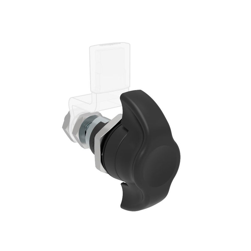 SOUTHCO QUARTER-TURN CAM LATCH, ADJUSTABLE GRIP, NON-LOCKING WING KNOB, WITHOUT CAM, SEALED, ZINC ALLOY, POWDER COAT, BLACK [E5-9-305-01]