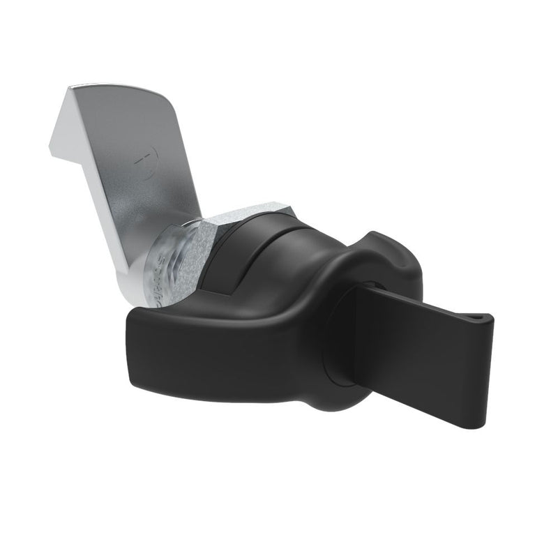 SOUTHCO Quarter-Turn Cam Latch, Key Locking (without lock core) Wing, 23mm (.91 in) Grip, Not Sealed, Zinc Alloy, Powder Coat, Black [E5-9-335-510]