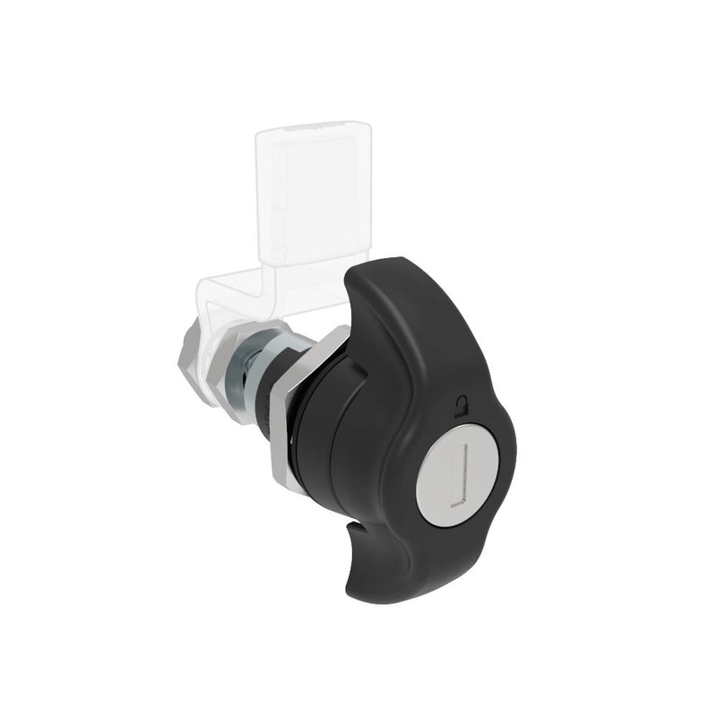 SOUTHCO QUARTER-TURN CAM LATCH, ADJUSTABLE GRIP, KEY-LOCKING HEAVY DUTY Lock Core (R001) WING KNOB, WITHOUT CAM, SEALED, ZINC ALLOY, POWDER COAT, BLACK [E5-9-355-01-10]