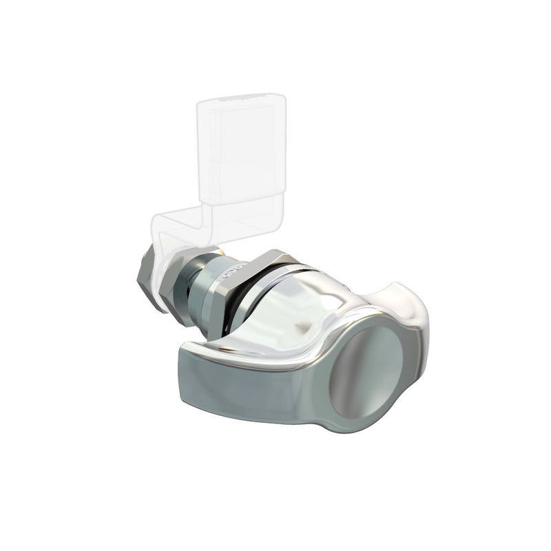 SOUTHCO QUARTER-TURN CAM LATCH, ADJUSTABLE GRIP, WING KNOB, WITHOUT CAM,TYPE A - TURN CLOCKWISE TO LATCH, SEALED, ZINC ALLOY, CHROME PLATED, BRIGHT [E5-9-512-01]