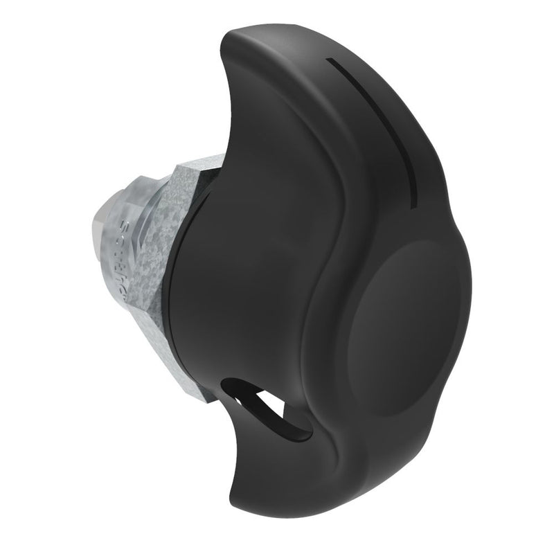 SOUTHCO Quarter-Turn Cam Latch, Wing Knob, Type B - Turn Counter-Clockwise to Latch, Zinc Alloy, Powder Coat, Black [E5-9-525-UU1]