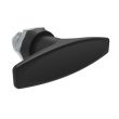 SOUTHCO Quarter-Turn Cam Latch, T-handle, Without Cam, Sealed, Zinc Alloy, Powder Coat, Black [E5-9-605-UU1]