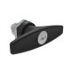 SOUTHCO Quarter-Turn Cam Latch, Key Locking (Reversible Key) T-handle, Without Cam, Sealed, Zinc Alloy, Powder Coat, Black [E5-9-625-UU1-13]