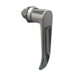 SOUTHCO Quarter-Turn Cam Latch, L-handle, Without Cam, Sealed, Zinc Alloy, Chrome Plated, Bright [E5-9-702-UU1]