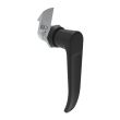 SOUTHCO Quarter-Turn Cam Latch, L-handle, 23mm (.91 in) Grip, Not Sealed, Zinc Alloy, Powder Coat, Black [E5-9-705-520]