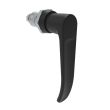 SOUTHCO Quarter-Turn Cam Latch, L-handle, Spring-return Actuator, Not Sealed, Zinc Alloy, Powder Coat, Black [E5-9-705-TL0]