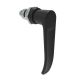 SOUTHCO Quarter-Turn Cam Latch, L-handle, Spring-return Actuator, Not Sealed, Zinc Alloy, Powder Coat, Black [E5-9-705-TR0]