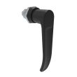 SOUTHCO Quarter-Turn Cam Latch, L-handle, Without Cam, Sealed, Zinc Alloy, Powder Coat, Black [E5-9-705-UU1]