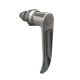 SOUTHCO Quarter-Turn Cam Latch, Key Locking (Reversible Key) L-handle, Spring-return Actuator, Not Sealed, Zinc Alloy, Chrome Plated, Bright [E5-9-722-TR0-10]