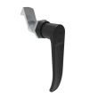 SOUTHCO Quarter-Turn Cam Latch, Key Locking (Reversible Key) L-handle, 23mm (.91 in) Grip, Not Sealed, Zinc Alloy, Powder Coat, Black [E5-9-725-510-13]