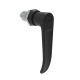 SOUTHCO Quarter-Turn Cam Latch, Key Locking (Reversible Key) L-handle, Spring-return Actuator, Not Sealed, Zinc Alloy, Powder Coat, Black [E5-9-725-TL0-10]