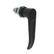 SOUTHCO Quarter-Turn Cam Latch, Key Locking (Reversible Key) L-handle, Spring-return Actuator, Not Sealed, Zinc Alloy, Powder Coat, Black [E5-9-725-TR0-13]