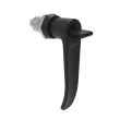 SOUTHCO Quarter-Turn Cam Latch, Key Locking (without lock core) L-handle, Spring-return Actuator, Not Sealed, Zinc Alloy, Powder Coat, Black [E5-9-735-TL0]