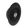 SOUTHCO Quarter-Turn Cam Latch, Clockwise to Latch, Flush Cup Wing Style, Keylocking (CH751), Spring-return Actuator, Not Sealed, Zinc Alloy, Powder Coat, Black [E5-91-315-TR0-10]
